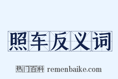 照车反义词是什么意思的图片